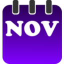download November clipart image with 270 hue color