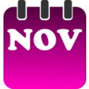 download November clipart image with 315 hue color