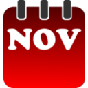 download November clipart image with 0 hue color