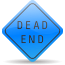 download Dead End Sign clipart image with 180 hue color