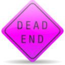 download Dead End Sign clipart image with 270 hue color
