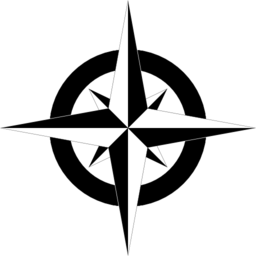 Compass Rose B W