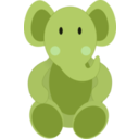 download Baby Elephant clipart image with 225 hue color