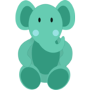 download Baby Elephant clipart image with 315 hue color