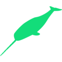 download Small Narwhal clipart image with 135 hue color