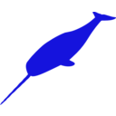 download Small Narwhal clipart image with 225 hue color