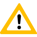 download Warning Sign clipart image with 45 hue color