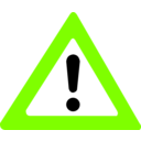 download Warning Sign clipart image with 90 hue color