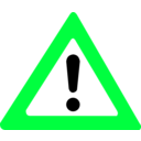 download Warning Sign clipart image with 135 hue color