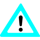 download Warning Sign clipart image with 180 hue color