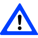 download Warning Sign clipart image with 225 hue color