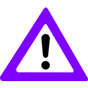 download Warning Sign clipart image with 270 hue color