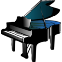 download Piano clipart image with 180 hue color