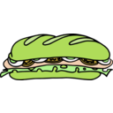 download Sandwich One clipart image with 45 hue color