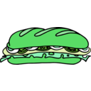 download Sandwich One clipart image with 90 hue color