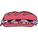 download Sandwich One clipart image with 315 hue color