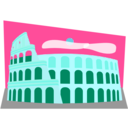 download Roman Colosseum clipart image with 135 hue color