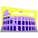 download Roman Colosseum clipart image with 225 hue color