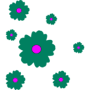 download Flowers clipart image with 225 hue color