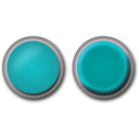 download Red Button clipart image with 180 hue color