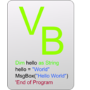 download Visual Basic Icon clipart image with 225 hue color