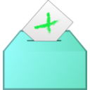 download Vote No Icon clipart image with 135 hue color
