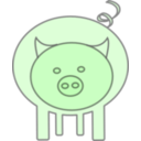 download The Pig clipart image with 135 hue color