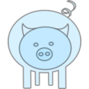 download The Pig clipart image with 225 hue color