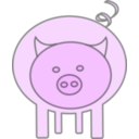 download The Pig clipart image with 315 hue color