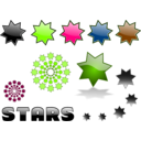 download Mixed Stars clipart image with 90 hue color