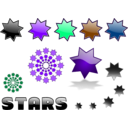 download Mixed Stars clipart image with 270 hue color