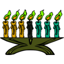 download Kwanzaa Kinara Kwanzaa Candles clipart image with 45 hue color