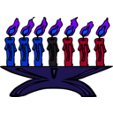 download Kwanzaa Kinara Kwanzaa Candles clipart image with 225 hue color