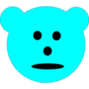 download Red Bear clipart image with 180 hue color