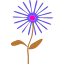 download Whimsical Pink Flower clipart image with 270 hue color