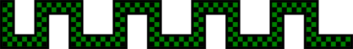 Divider Checked Green Snake Shape