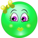 download Pretty Girl Smiley Emoticon clipart image with 90 hue color