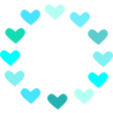 download Circle Of Love clipart image with 180 hue color