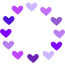 download Circle Of Love clipart image with 270 hue color