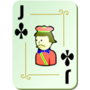 download Ornamental Deck Jack Of Clubs clipart image with 45 hue color