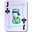 download Ornamental Deck Jack Of Clubs clipart image with 180 hue color