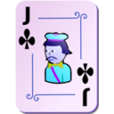 download Ornamental Deck Jack Of Clubs clipart image with 225 hue color