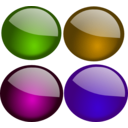 download Glossy Orbs 1 clipart image with 90 hue color