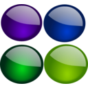 download Glossy Orbs 1 clipart image with 270 hue color