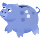 download Piggy Bank clipart image with 225 hue color