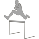 download Hurdling Silhouette clipart image with 45 hue color