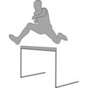 download Hurdling Silhouette clipart image with 90 hue color