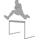 download Hurdling Silhouette clipart image with 135 hue color