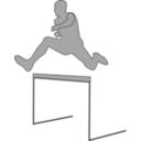 download Hurdling Silhouette clipart image with 225 hue color