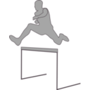 download Hurdling Silhouette clipart image with 315 hue color